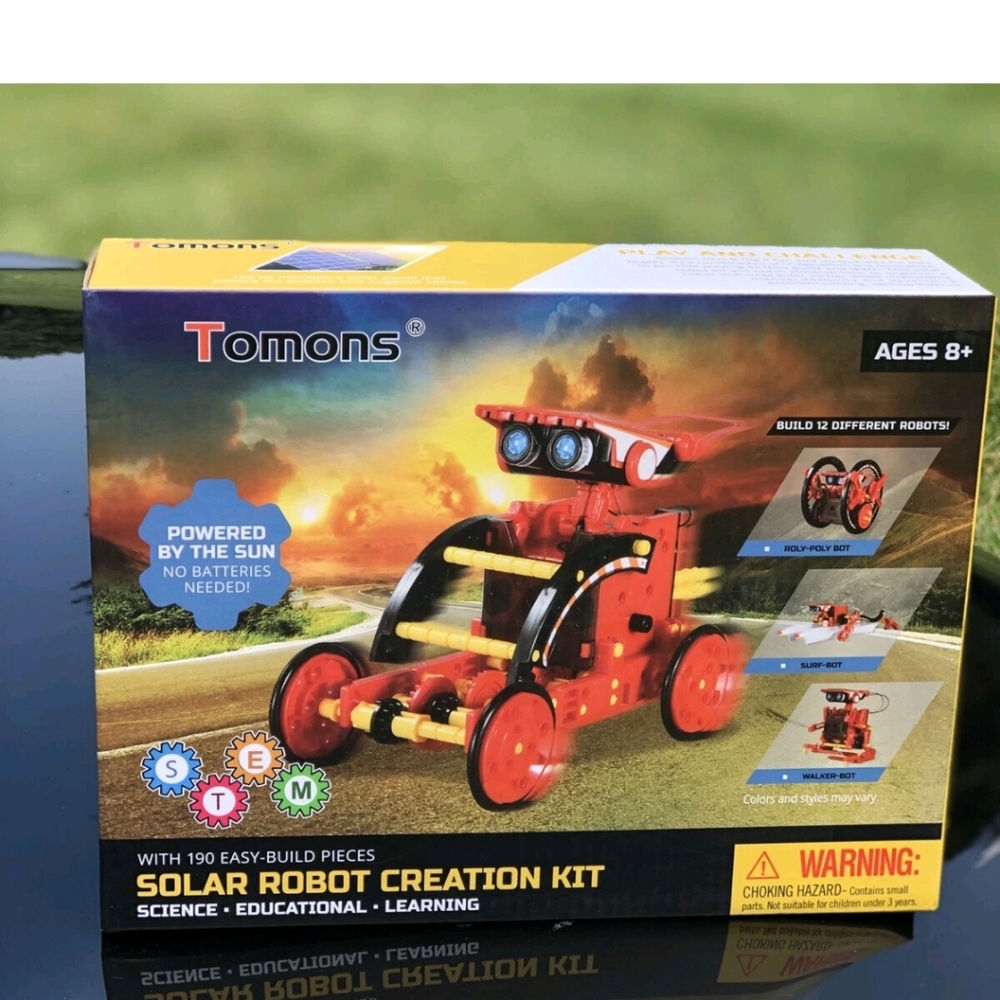TOMONS STEM Solar Robot Creation Kit 190 pc. 12-In-1 New In Box